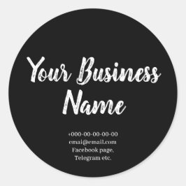 黒板スタイルスタイリッシュケーキ，ベーカリー，手作りC ラウンドシール