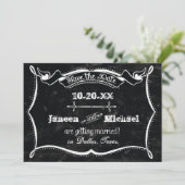 黒板スタイルセーブ・ザ・デート案内写真 セーブザデート (スタンド正面)