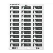 黒板スタイル雪だるまクリスマスカード ラベル (フルシート)