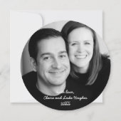 黒板スタンプのヴィンテージ フラワー ホリデー カード (裏面)