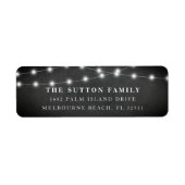 黒板ストリングライト差出人住所 ラベル (正面)