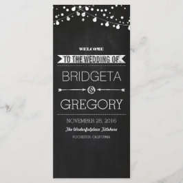 黒板ストリングライト結婚式 プログラム