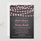 黒板ストリングラブハートブライダルシャワー 招待状 (正面)