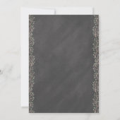 黒板ストーリーブックテディベア赤ちゃんシャワー 招待状 (裏面)