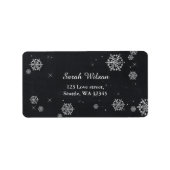 黒板スノーフレークブライダルシャワー住所 シール (正面)
