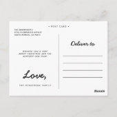 黒板スノーフレークメリークリスマスフォト ポストカード (裏面)