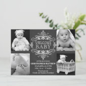 黒板スノーフレーク冬マルチフォトカード シーズンカード (スタンド正面)