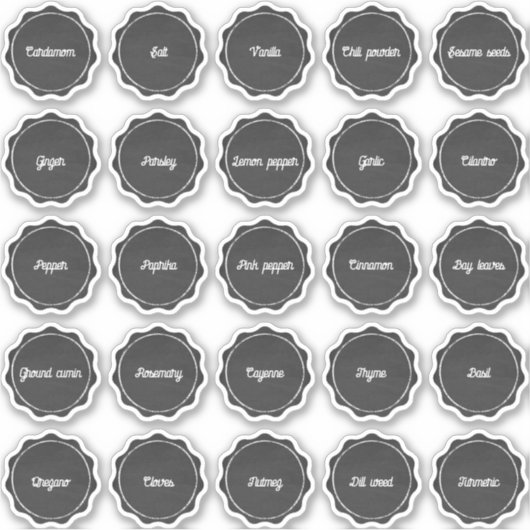 黒板スパイスラベル シール (正面)