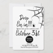 黒板スパイダーコスチュームハロウィーン誕生日 招待状 (正面)