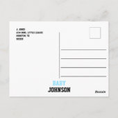 黒板スポーツリトルオールスター赤ちゃんシャワー ポストカード (裏面)