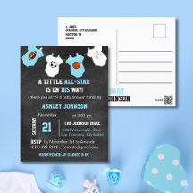 黒板スポーツリトルオールスター赤ちゃんシャワー