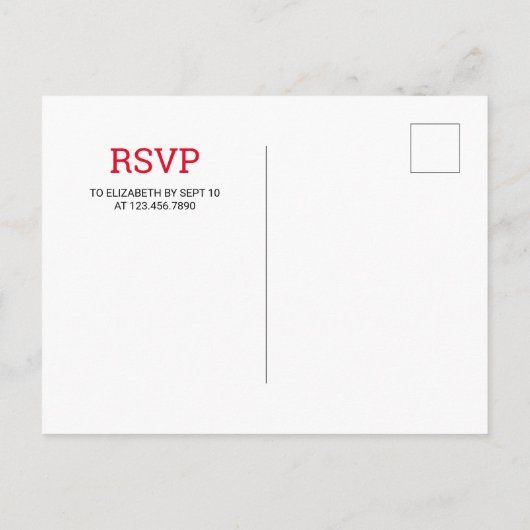 黒板スポーツ野球第1回パーティー インビテーションポストカード (裏面)