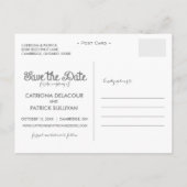 黒板セーブ・ザ・デート案内葉書 案内ポストカード (裏面)