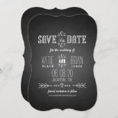 黒板セーブ・ザ・デート案内 セーブザデート (正面/裏面)