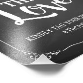 黒板ソーシャルメディ結婚アの看板ハッシュタグ フォトプリント            (角)