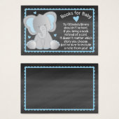 黒板ゾウ男の赤ちゃんシャワーが本を持ってくる (正面&裏面)