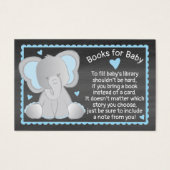 黒板ゾウ男の赤ちゃんシャワーが本を持ってくる (正面)