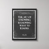 黒板タイポグラフィと感動的引用文 キャンバスプリント (正面)