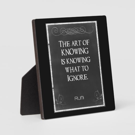 黒板タイポグラフィと感動的引用文 フォトプラーク (正面)