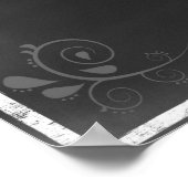 黒板タイポグラフィと感動的引用文 ポスター (角)