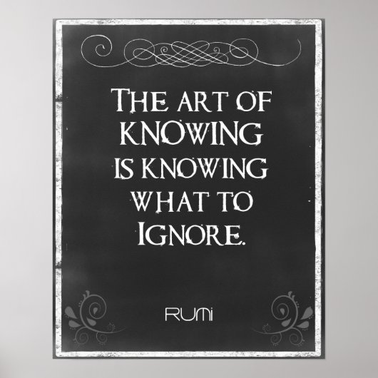 黒板タイポグラフィと感動的引用文 ポスター (正面)