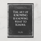 黒板タイポグラフィと感動的引用文 ポストカード (正面)