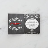 黒板タイポグラフィクラシック車 サンキューカード (内部)