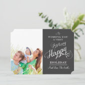 黒板タイポグラフィクリスマスフォトカード シーズンカード (スタンド正面)