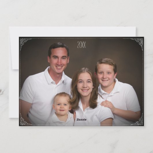 黒板タイポグラフィフォトクリスマスカード シーズンカード (裏面)