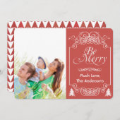 黒板タイポグラフィメリークリスマスフォトカード シーズンカード (正面/裏面)