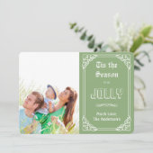 黒板タイポグラフィメリークリスマスフォトカード シーズンカード (スタンド正面)