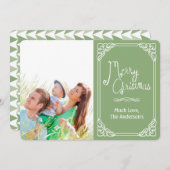 黒板タイポグラフィメリークリスマスフォトカード シーズンカード (正面/裏面)