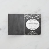 黒板タイポグラフィーの結婚式 サンキューカード (内部)