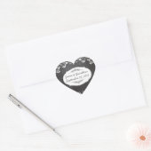黒板タイポグラフィーの結婚式 ハートシール (封筒)