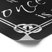 黒板タイポグラフィ感動的プリント ポスター (角)