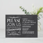 黒板タイポグラフィ|記念日パーティー招待状 招待状 (スタンド正面)