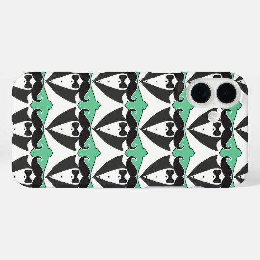 黒板タキシード・ムスタヒー結婚ズ Case-Mate iPhoneケース (裏面 (横))