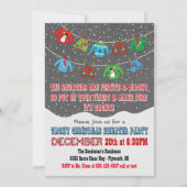 黒板タッキーなクリスマスセーター招待状 招待状 (正面)