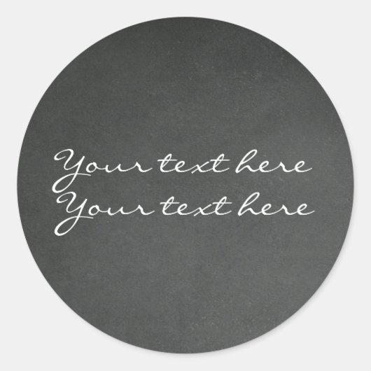 黒板チョークカスタム党スティッカー好き ラウンドシール (正面)