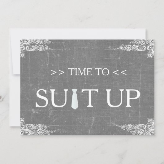 黒板チョークボードの旋回時間 招待状 (正面)