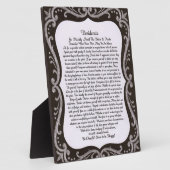 黒板チョークボードのDesiderata フォトプラーク (側面)