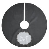 黒板チョークボードモノグラムイニシャルツリースカート ブラッシュドポリエステルツリースカート (正面)