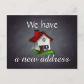 黒板チョークボードレトロアドレスの変更 案内ポストカード (正面)
