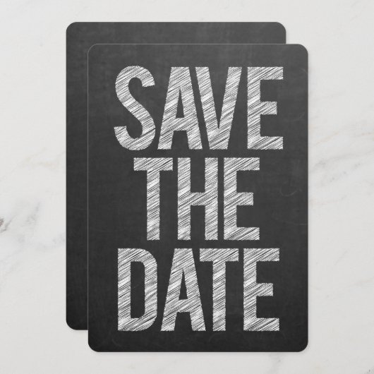 黒板チョークボード Save the Date タイポグラフィ セーブザデート