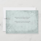 黒板チョークヴィンテージビーチヒトデ招待状 招待状 (裏面)