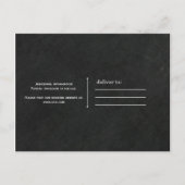 黒板チョーク氏結婚式の日を保存 案内ポストカード (裏面)