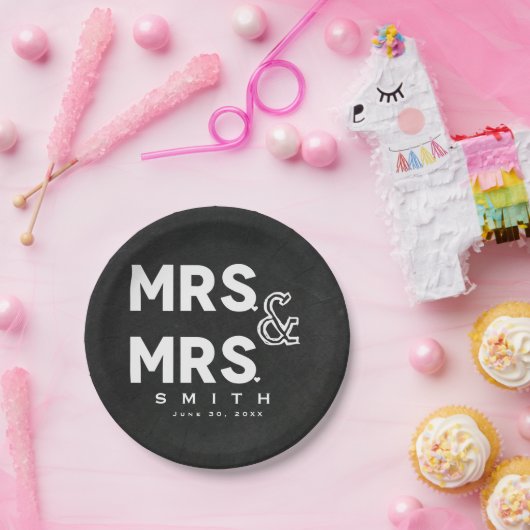 黒板チョーク氏MRゲイ結婚婚約 ペーパープレート (パーティー)