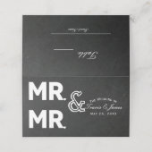黒板チョークMR & MRゲイのテーブ結婚ル席 プレイスカード (外部開封)