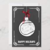 黒板テニス選手クリスマスカード シーズンカード (正面)