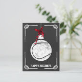 黒板テニス選手クリスマスカード シーズンポストカード (スタンド正面)